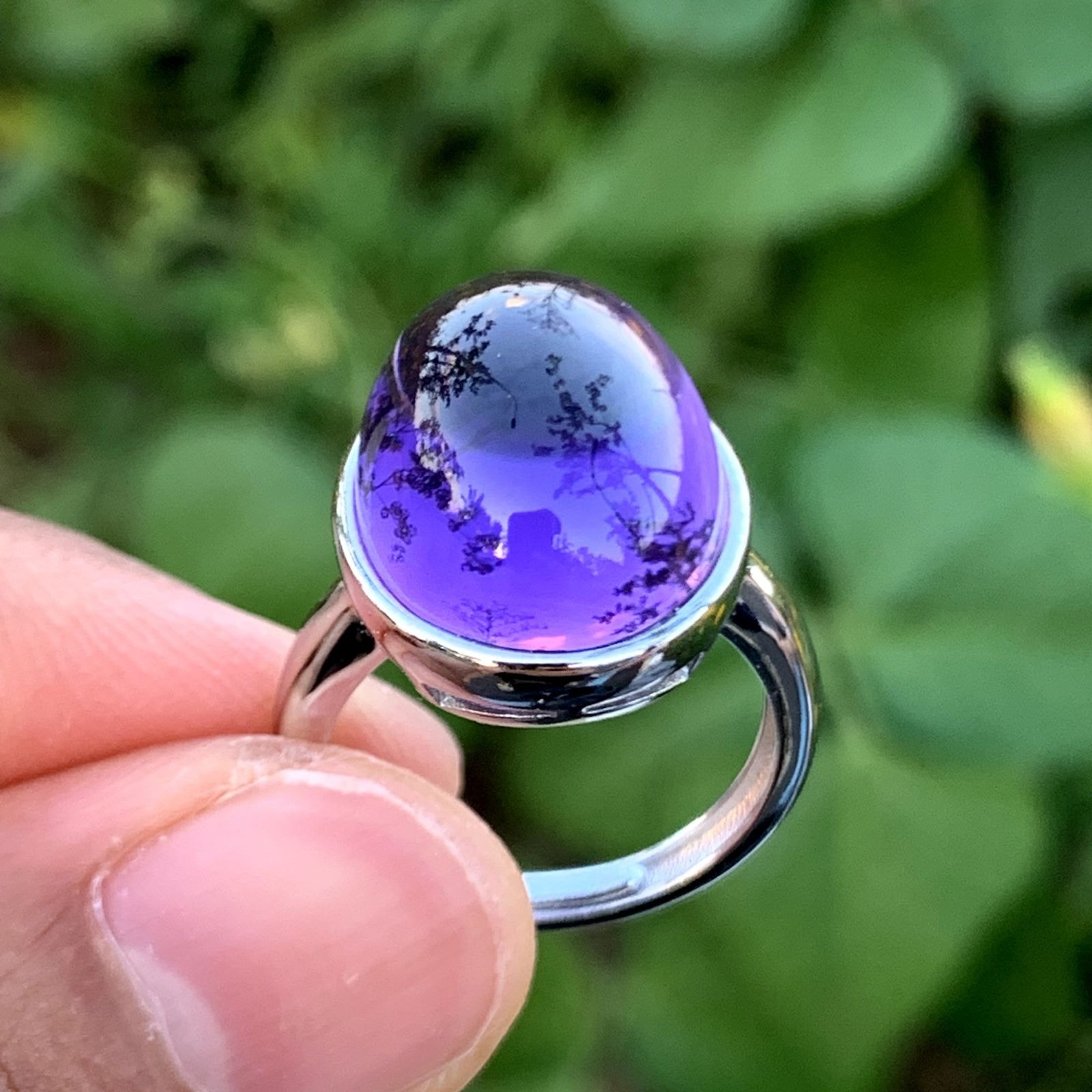 Handcrafted Natural Amethyst Sterling Silver Ring